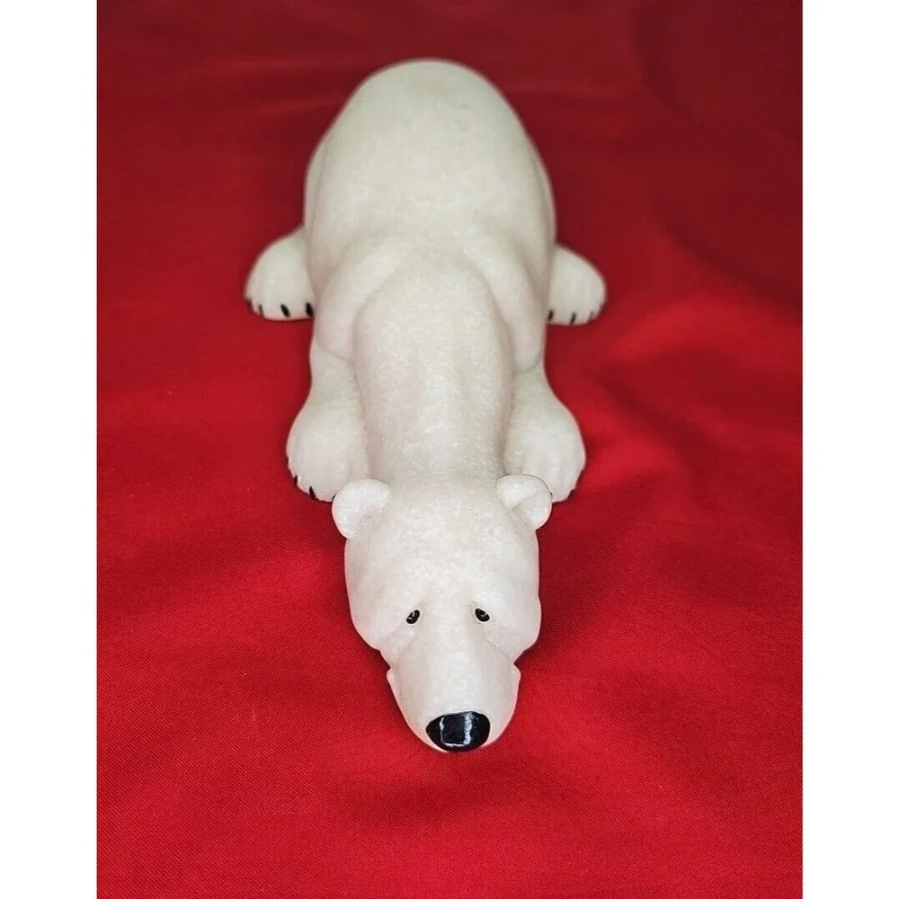 Polar Bear Stone Figurine Papa Bear Quarry Critters Paperweight Vintage
